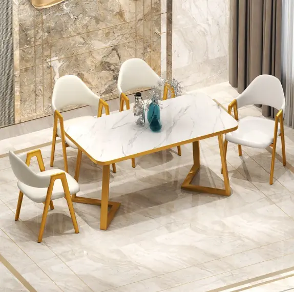 7D Style Dining Set With Marble Top - Image 3
