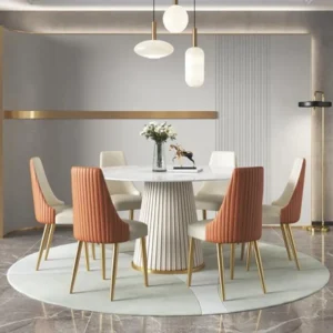 London Luxury 4 Seater Round Dining Set
