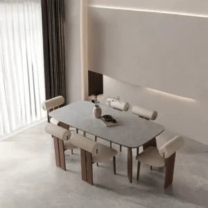 Retro solid wood dining table sets