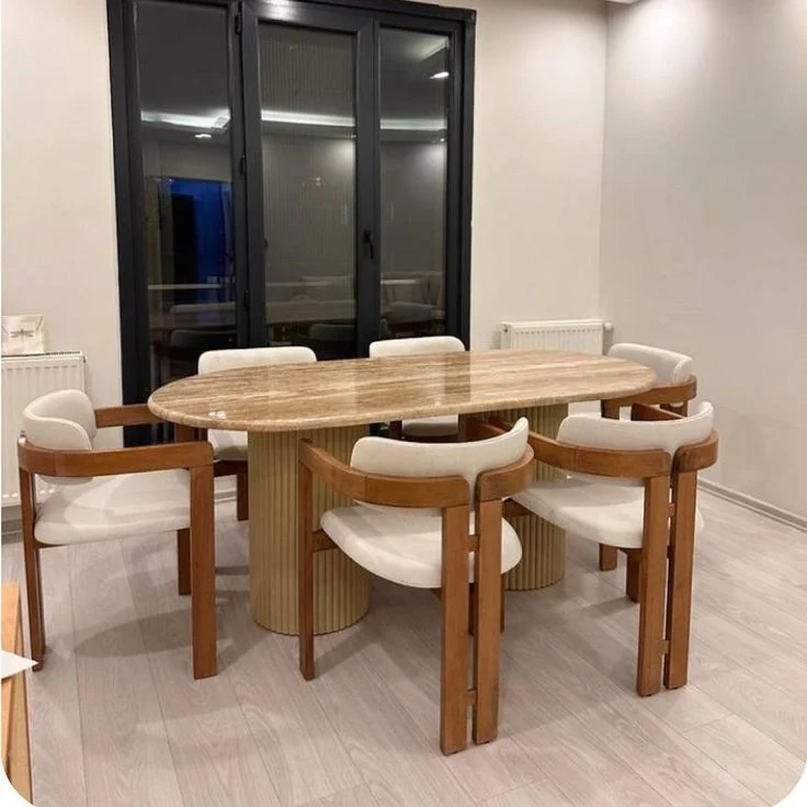 Tesla Dining Set With Marble Top - Image 4