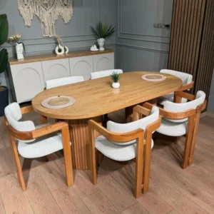 Tesla Dining Set With Marble Top