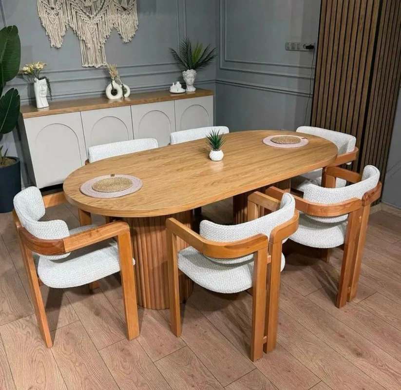 Tesla Dining Set With Marble Top